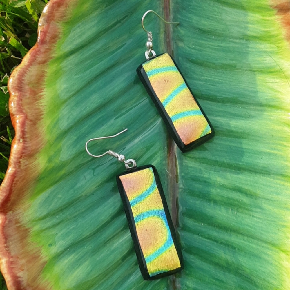 🦚 Unique Boho Handmade Art Earrings